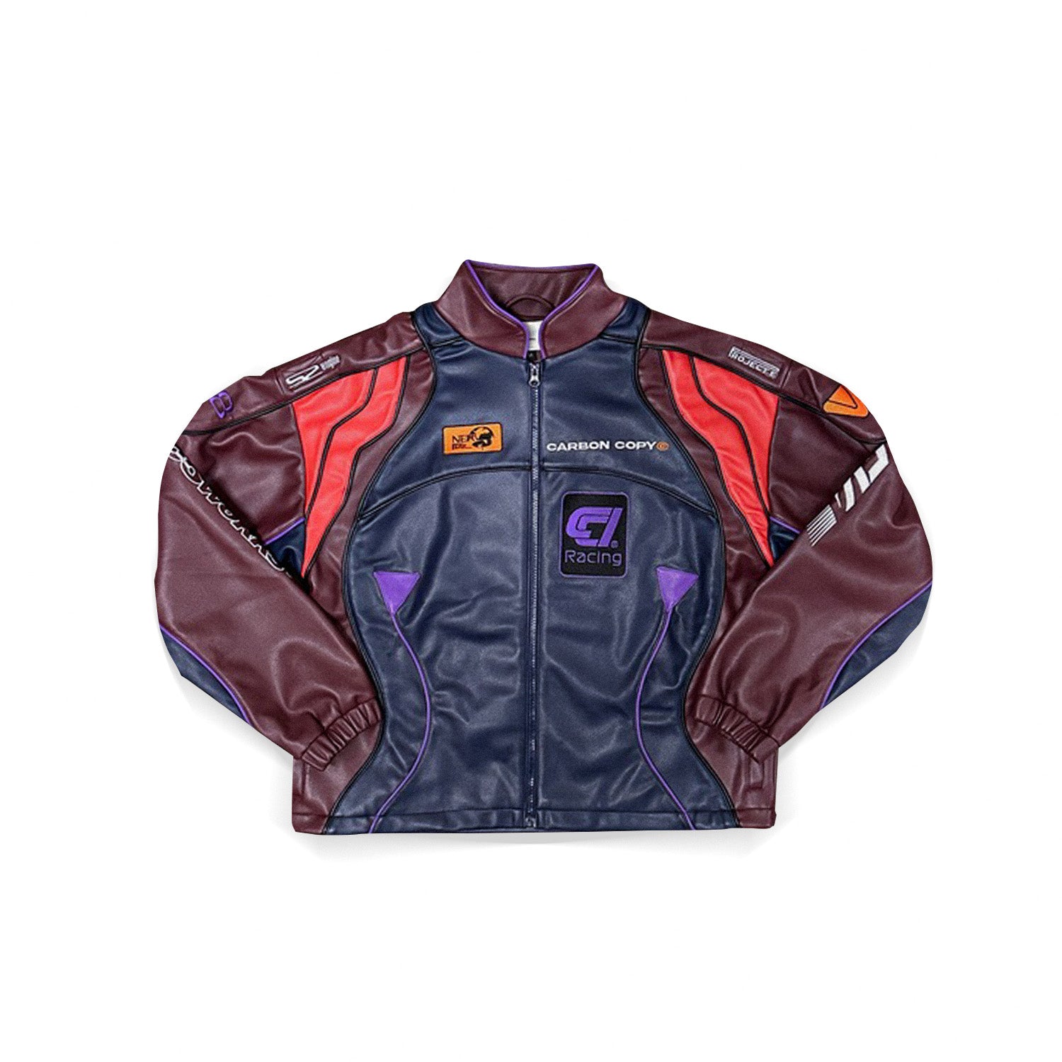 Blue deals pleather jacket